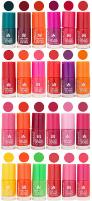 

Aroma Care Orange Nail Polish Combo 1706201607 Green, Brown, Pink, Purple, Orange, Red, Peach, Mauve, Pink, Yellow, Neon Green, Nude(Pack of 24)