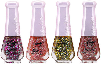 

Lady Fashion Limited Edition MULTICOLOR Nail Polish Set 0201201730 Multicolor,(Pack of 4)