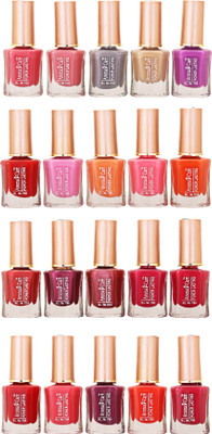 

Aroma Care Wholesale Rate Nail Polish Set of 20 Pcs (Multicolor) 19 Pink, Silver, Golden, Purple, Red, Light Pink, Dark Pink, Orange, Dark Orange(Pack of 20)