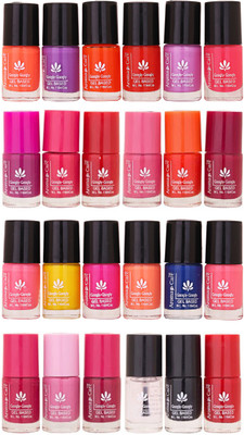 

Aroma Care MAB Multicolor 2 in 1 Color Cap Nail Polish Sets in Wholesale Rate ( Set No. 82) Pink, Purple, Red, Peach, Orange, Mauve, Pink, Peach, Pink, Base Coat, Black, Red(Pack of 24)