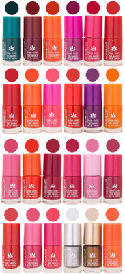 

Aroma Care Orange Nail Polish Combo 1706201614 Green, Brown, Pink, Purple, Orange, Red, Peach, Mauve, Pink, Nude, Silver, Golden(Pack of 24)