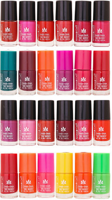 

Aroma Care MAB Multicolor 2 in 1 Color Cap Nail Polish Sets in Wholesale Rate ( Set No. 11) Green, Brown, Orange, Pink, Purple, Red, Red, Orange, Pink, Yellow, Orange, Neon Green(Pack of 24)
