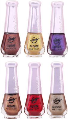 

Lady Fashion Nail Polish 2512201609 Multicolor,(Pack of 6)
