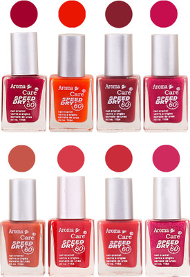 

Aroma Care Orange Matte Nail Polish Combo 01072016112 Maroon, Orange, Golden, Maroon, Green, Magenta, Light Orange, Red, Peach, Purple, Pink, Blue, Yellow, Black, Base Coat, Nude(Pack of 8)