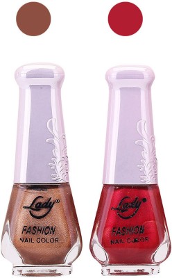 

Lady Fashion Nail Polish 0910201612 Brown,Red,(Pack of 2)