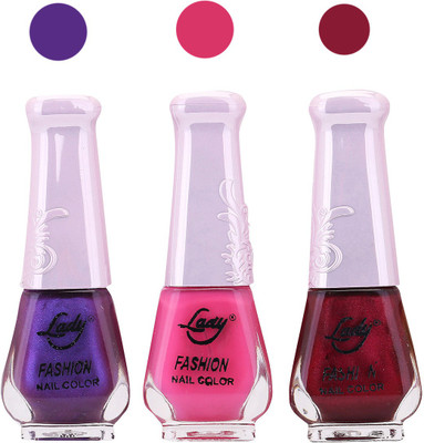 

Lady Fashion Nail Polish 091020160101 Purple,Pink,Maroon,(Pack of 3)