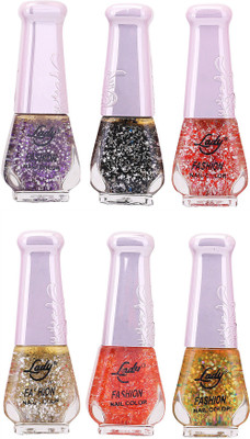 

Lady Fashion Nail Polish 2512201636 Multicolor,(Pack of 6)