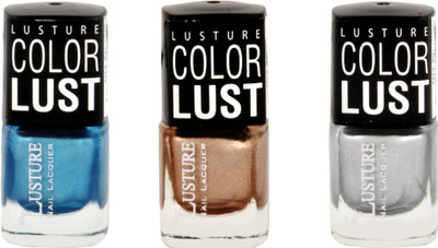 

Ramose Lusture Nail Paint (Combo off 3) Multicolour in Metallic nail paints(Pack of 3)