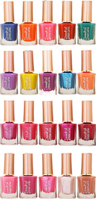 

Aroma Care Wholesale Rate Nail Polish Set of 20 Pcs (Multicolor) 15 Blue, Orange, Pink, Red, Green, Purple, Yellow, Magenta, Sky Blue, Light Orange(Pack of 20)