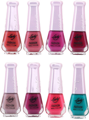 

Lady Fashion Trendy Nail Polish 21155 Multicolor,(Pack of 8)