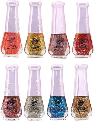 

Lady Fashion Trendy Nail Polish 21152 Multicolor,(Pack of 8)