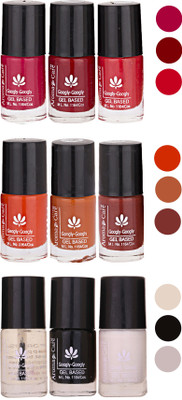 

Aroma Care Gel Based Nail Paint Set Of 9 Pcs Multicolor Set 116(Pack of 9)