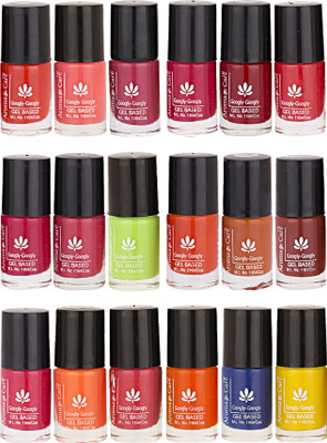 

Aroma Care Pack Of 18 Gel Based Nail Paint (8) Orange, Pink, Magenta, Green, Brown, Purple, Blue, Yellow(Pack of 18)