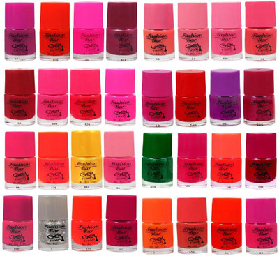 

Fashion Bar Nail Polish Gel Based Combo Offer in Wholesale Rate Multicolor Pack Multicolor(Pack of 32)
