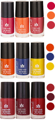

Aroma Care Gel Based Nail Paint Set Of 9 Pcs Multicolor Set 82(Pack of 9)