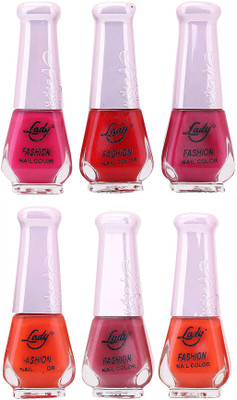 

Lady Fashion Juicy Nail Polish 2612201609 Multicolor,(Pack of 6)