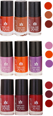 

Aroma Care Gel Based Nail Paint Set Of 9 Pcs Multicolor Set 132(Pack of 9)