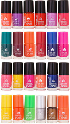

Aroma Care MAB Multicolor 2 in 1 Color Cap Nail Polish Sets in Wholesale Rate ( Set No. 54) Green, Brown, Orange, Yellow, Blue, Magenta, Yellow, Orange, Neon Green, Silver, Golden, Orange(Pack of 24)