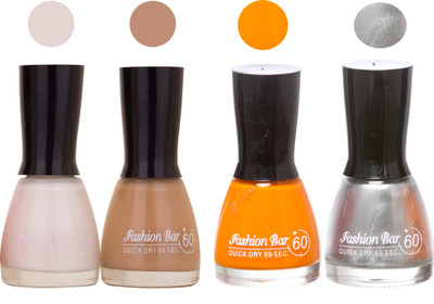 

Fashion Bar New Multicolor Nail Polish Combo 131 Multicolor,(Pack of 4)