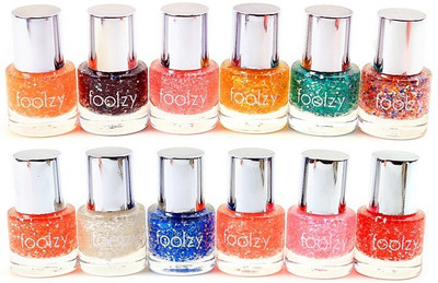 Foolzy Pack of 12 Nail Polish Paint Metallic