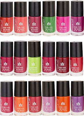 

Aroma Care Pack Of 18 Gel Based Nail Paint (2) Orange, Pink, Magenta, Green, Brown, Purple, Blue, Yellow(Pack of 18)