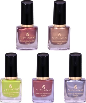 

Viviana Nail Polish VNL001, VNL010, VNL016, VNL023, VNL027(Pack of 5)