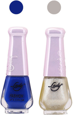 

Lady Fashion Nail Polish Combo 210820176 Blue,Golden,(Pack of 2)