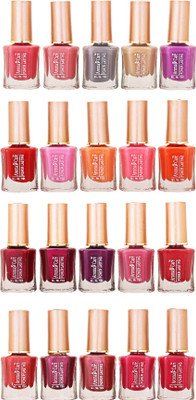 

Aroma Care Wholesale Rate Nail Polish Set of 20 Pcs (Multicolor) 23 Pink, Silver, Golden, Purple, Red, Light Pink, Dark Pink, Orange, Dark Orange(Pack of 20)