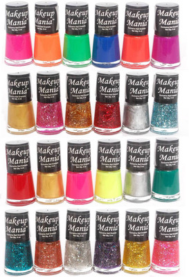 

Makeup Mania Exclusive Nail Polish Set of 24 Pcs. Multicolor Set-71-74(Pack of 24)