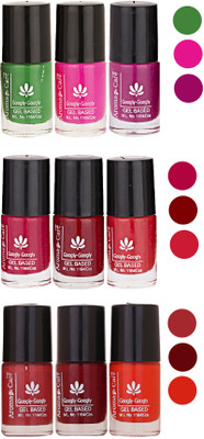 

Aroma Care Gel Based Nail Paint Set Of 9 Pcs Multicolor Set 93