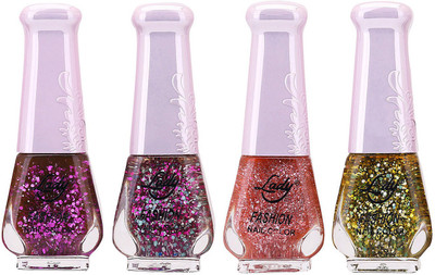 

Lady Fashion Limited Edition MULTICOLOR Nail Polish Set 0201201729 Multicolor,(Pack of 4)