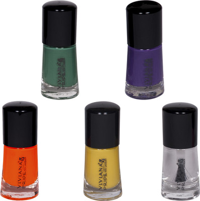 Viviana Nail Paint Pride Nail Colors: VPN014,VPN016,VPN020,VPN029,VPN048(Pack of 5)
