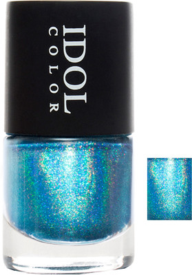

Idol Color holographic nail polish blue