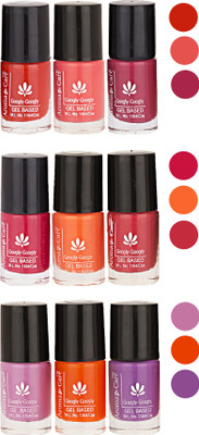 

Aroma Care Pack Of 9 Gel Based Nail Paint (10) Neon Orange, Neon Pink, Nude Magenta, Neon Magenta, Nude, Light Pink, Orange, Purple(Pack of 9)