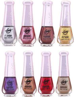 

Lady Fashion Trendy Nail Polish 21119 Multicolor,(Pack of 8)
