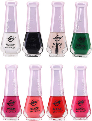 

Lady Fashion Trendy Nail Polish 21172 Multicolor,(Pack of 8)