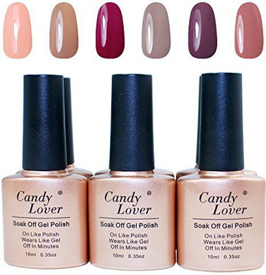

Candy Lover Brand Nail Led Uv Soak Off Nail 6 pcs Dark(Pack of 6)
