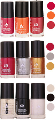 

Aroma Care Gel Based Nail Paint Set Of 9 Pcs Multicolor Set 87(Pack of 9)