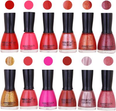 

Aroma Care Wholesale Rate Nail Polish Combo Set of 12 Pcs ( Multicolor) 47 Red, Neon Pink, Red Sparkle, Pink Sparle, Orange Sparkle, Maganta Sparkle, Golden Sparkle, Peach, Neon Pink, Brown, Pink Glaiter, Maganta Glaiter(Pack of 12)