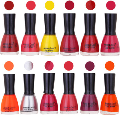 

Aroma Care Wholesale Rate Nail Polish Combo Set of 12 Pcs ( Multicolor) 51 Coffee, Nude, Yellow, Maganta, Red Sparkle, Maganta Glaiter, Light Orange, Silver, Maganta Glaiter, Dark Nude, Wine, Neon Orange(Pack of 12)