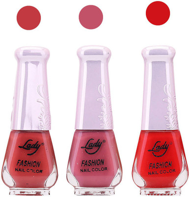 

Lady Fashion Nail Polish 2809201619 Red,Pink,Fast Red,(Pack of 3)