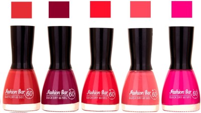 

Fashion Bar Redish Pink,Mauve,Bright Pink, Shades Nail Polish 145315 Redish Pink,Mauve,Bright Pink(Pack of 5)