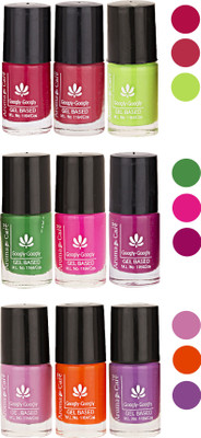 

Aroma Care Pack Of 9 Gel Based Nail Paint (29) Nude Magenta, Neon Magenta, Neon Pink, Green, Pink, Neon Magenta, Light Pink, Orange, Purple(Pack of 9)