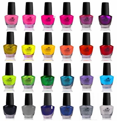 

Shany Cosmetics The Cosmopolitan Nail Polish Set / 24 Colors Premium Quality And Quick Dry Multi colour(Pack of 24)