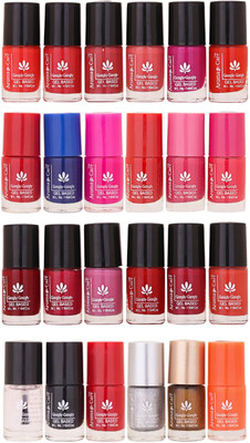 

Aroma Care MAB Multicolor 2 in 1 Color Cap Nail Polish Sets in Wholesale Rate ( Set No. 133) Yellow, Blue, Magenta, Red, Nude, Peach, Base Coat, Black, Red, Silver, Golden, Orange(Pack of 24)