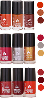 

Aroma Care Gel Based Nail Paint Set Of 9 Pcs Multicolor Set 140