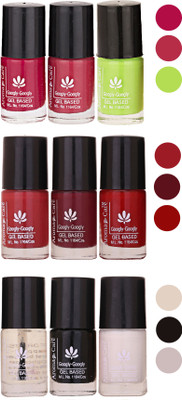 

Aroma Care Gel Based Nail Paint Set Of 9 Pcs Multicolor Set 63
