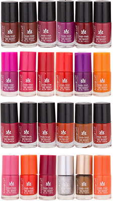 

Aroma Care MAB Multicolor 2 in 1 Color Cap Nail Polish Sets in Wholesale Rate ( Set No. 66) Pink, Purple, Red, Red, Purple, Pink, Peach, Orange, Mauve, Silver, Golden, Orange(Pack of 24)