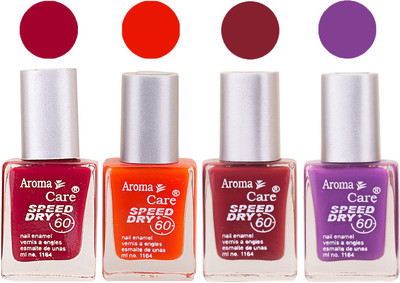 

Aroma Care Maroon Nail Polish Combo 2506201625 Maroon, Orange, Maroon, Purple(Pack of 4)