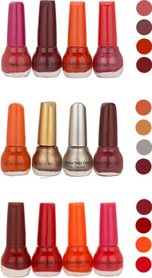 

Aroma Care Bonsai Colour Cap Nail Polish Combo (ST-01-02-05) Multicolor,(Pack of 12)